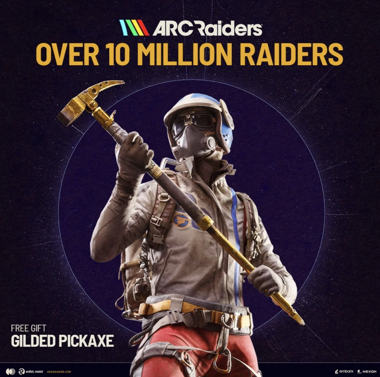 Arc Raiders celebra 10 milhões de jogadores com Picareta Dourada grátis