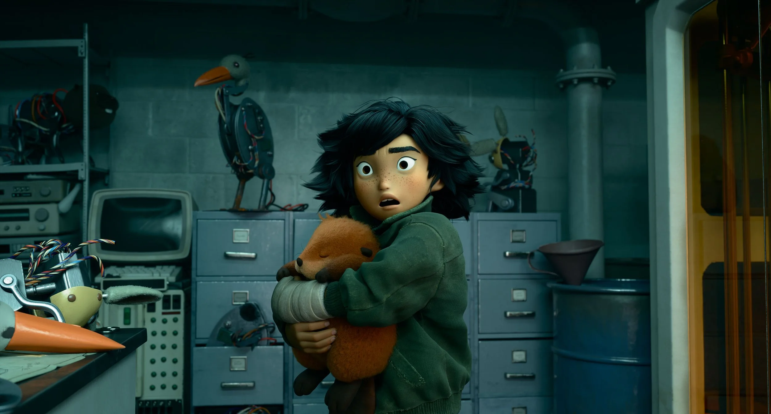 Cena do filme mostrando os personagens animais na floresta